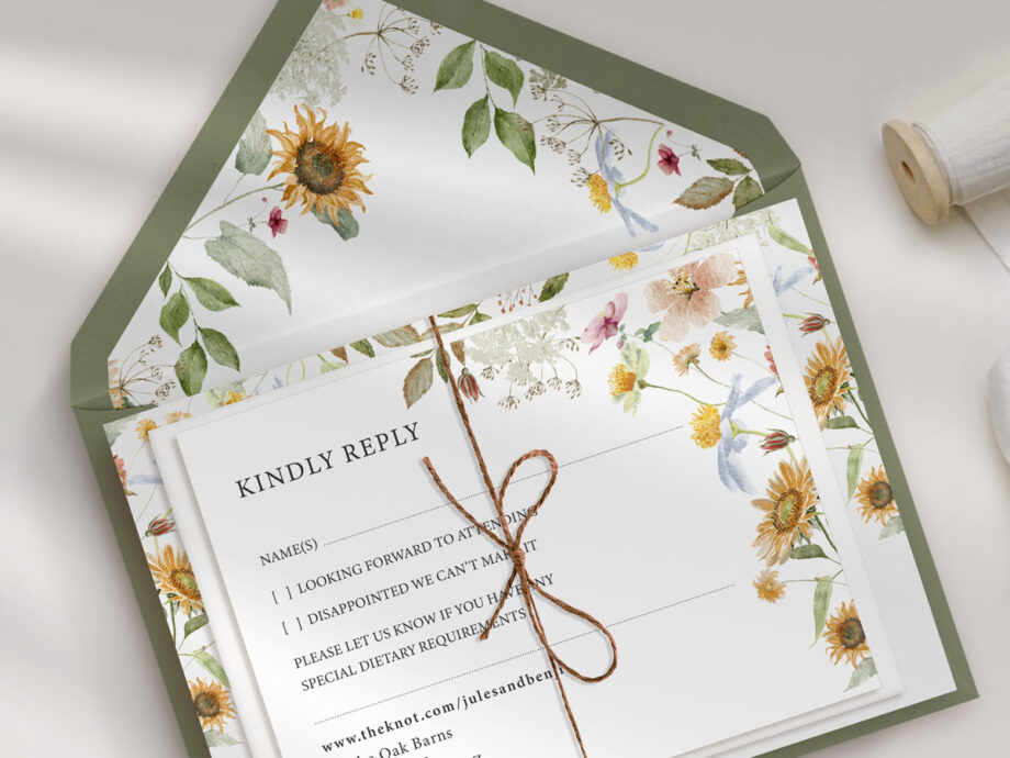 Sunflowers Wedding Invitation