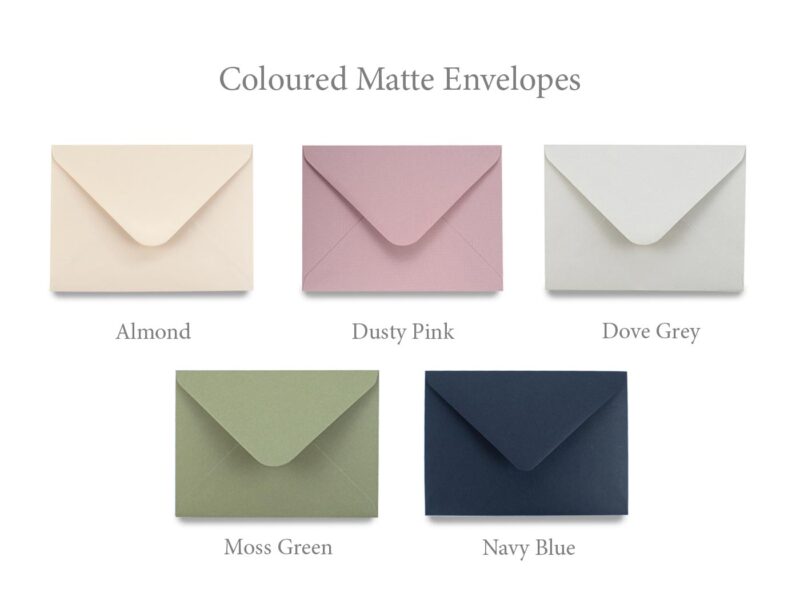 Coloured Matte Envelopes