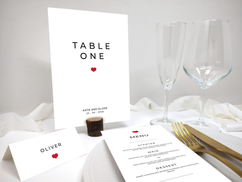 Little Love Table Stationery