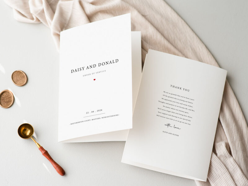 Little Love Wedding Order of Service