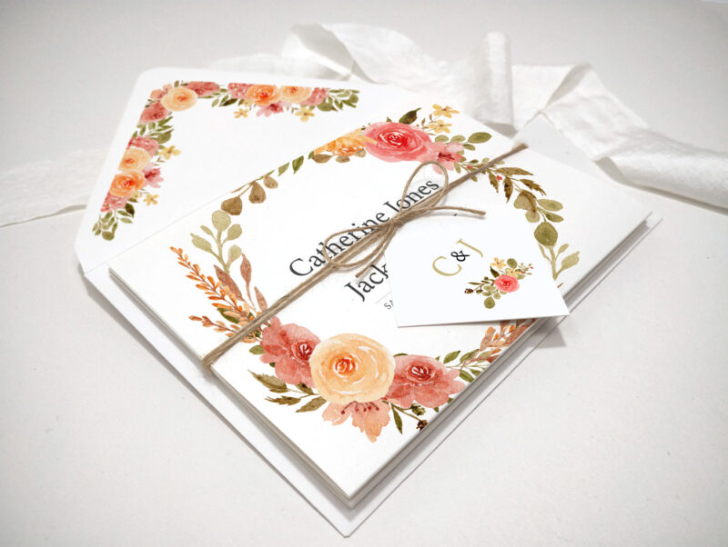 Delicate Concertina Wedding Invitation