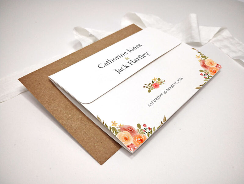 Delicate Tri-Fold Wedding Invitation