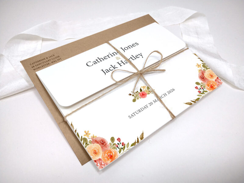 Delicate Tri-Fold Wedding Invitation