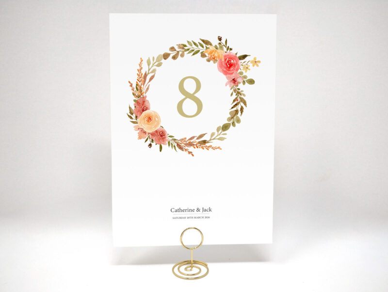 Delicate Wedding Table Name