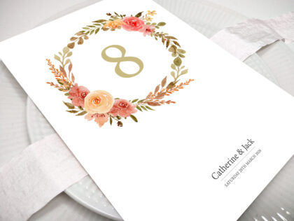 Delicate Wedding Table Name