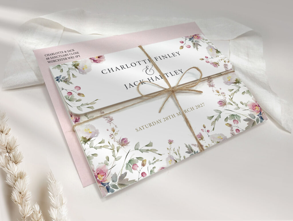 Dusty Trifold Wedding Invitation