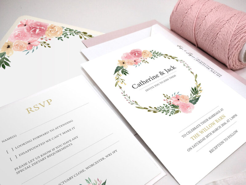 Dusty Wedding Invitation Bundle