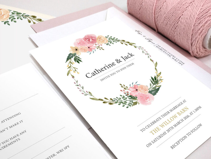 Dusty Wedding Invitation Bundle