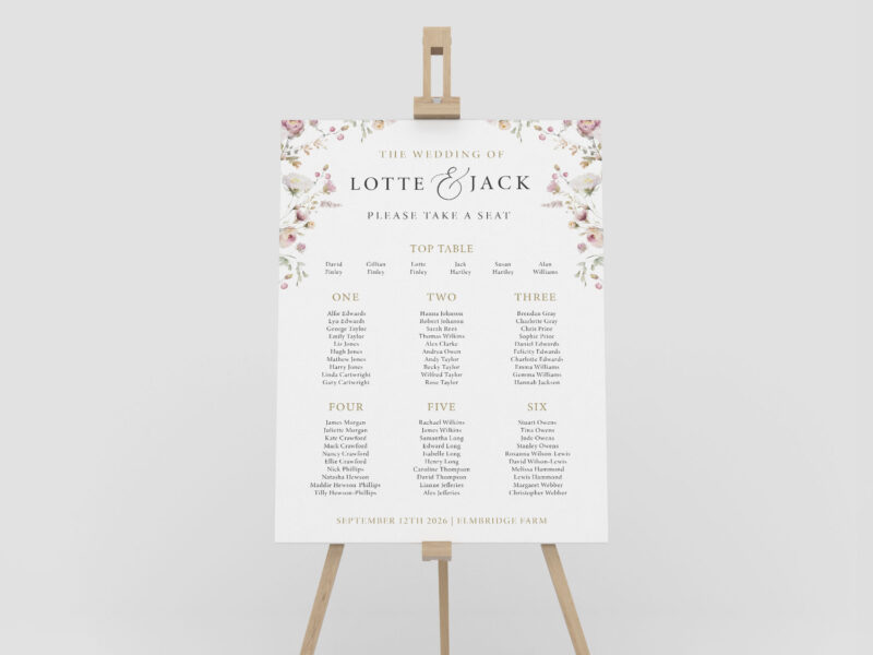 Dusty Wedding Table Plan