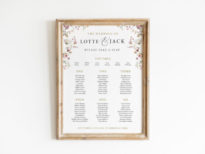 Dusty Wedding Table Plan