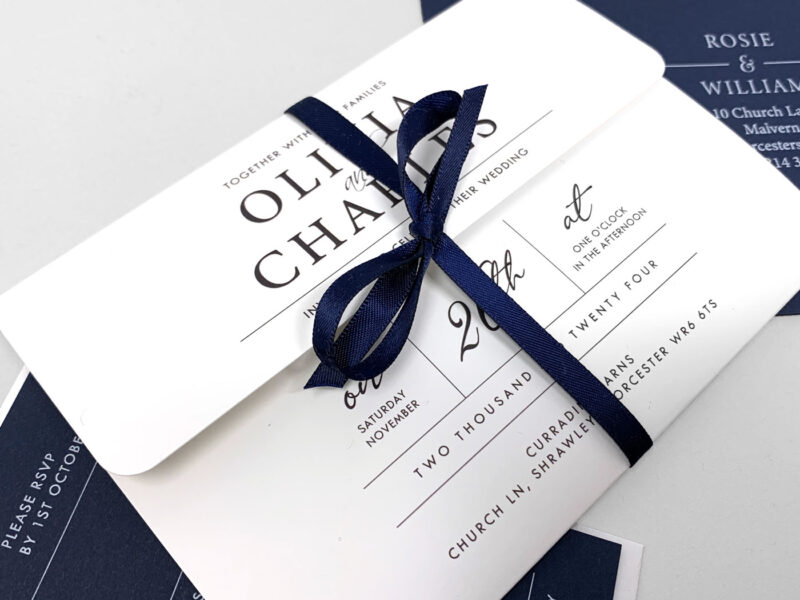 Elegant Tri-Fold Wedding Invitation