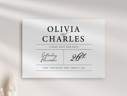 Elegant Wedding Save the Date