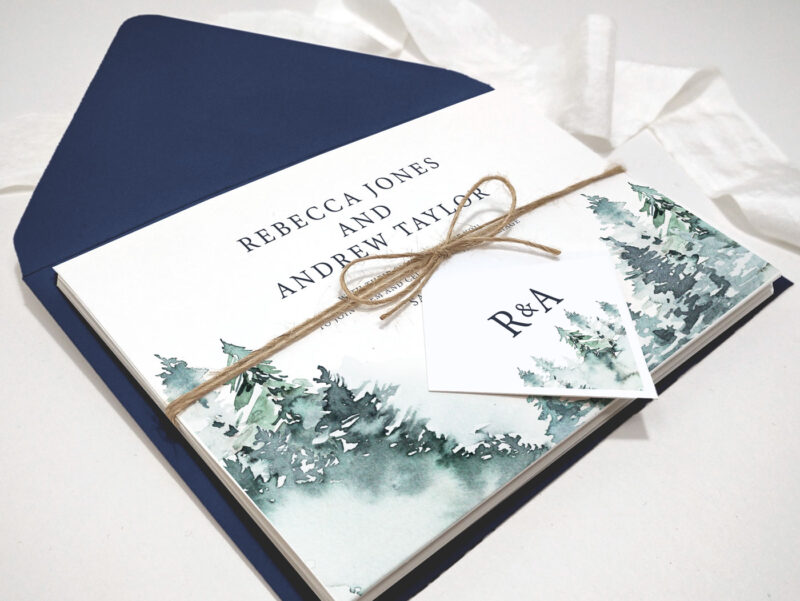 Forest Concertina Wedding Invitation