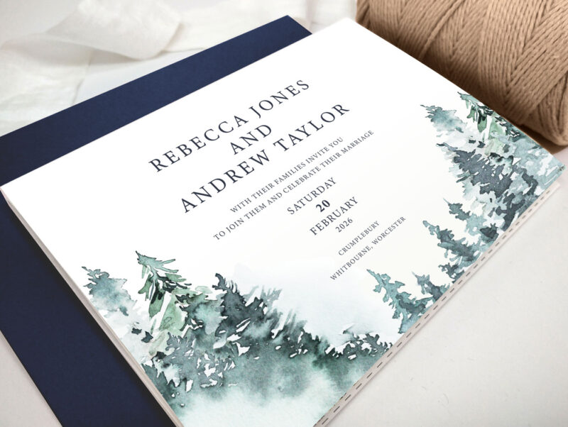 Forest Concertina Wedding Invitation