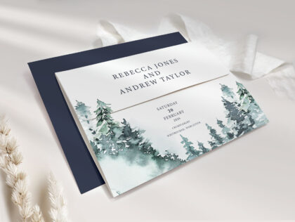 Forest Trifold Wedding Invitation