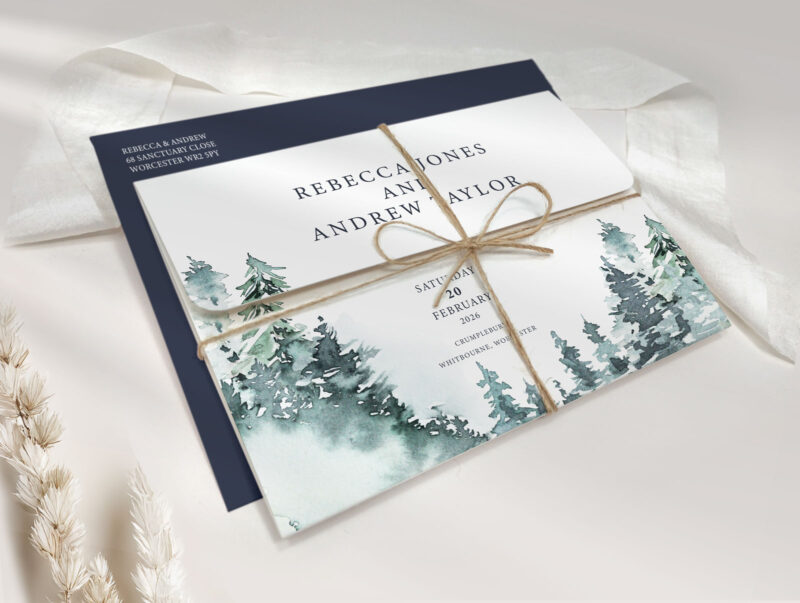 Forest Trifold Wedding Invitation