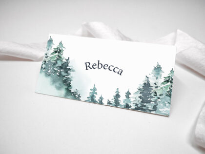 Forest Wedding Table Place Name