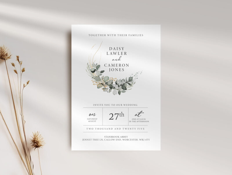 Greenery Wedding Invitation