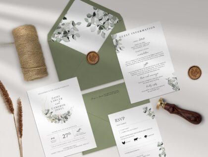 Greenery Wedding Invitation