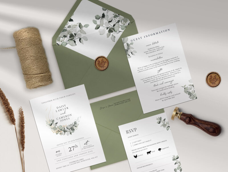 Greenery Wedding Invitation