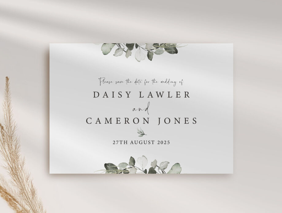 Greenery Wedding Save the Date