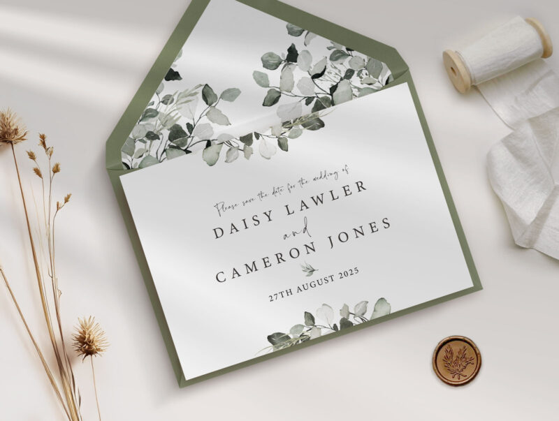 Greenery Wedding Save the Date