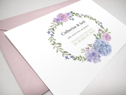 Hydrangea Save the Date