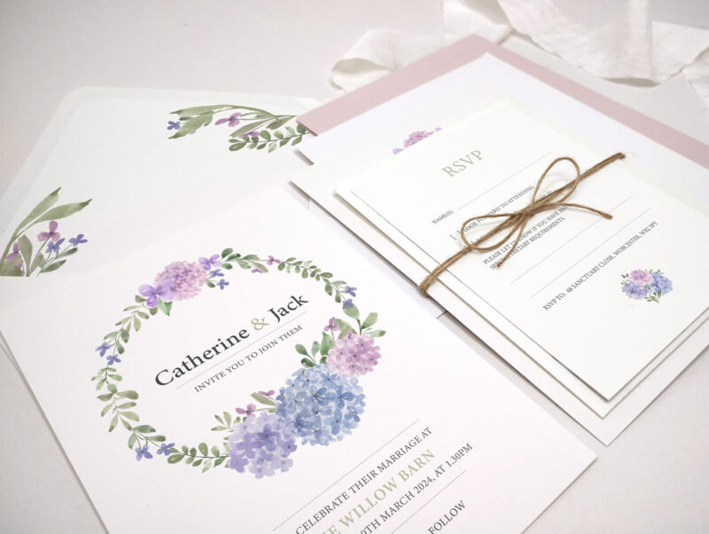 Hydrangea Wedding Invitation