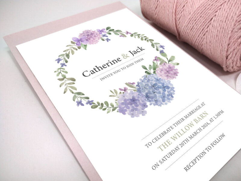 Hydrangea Wedding Invitation