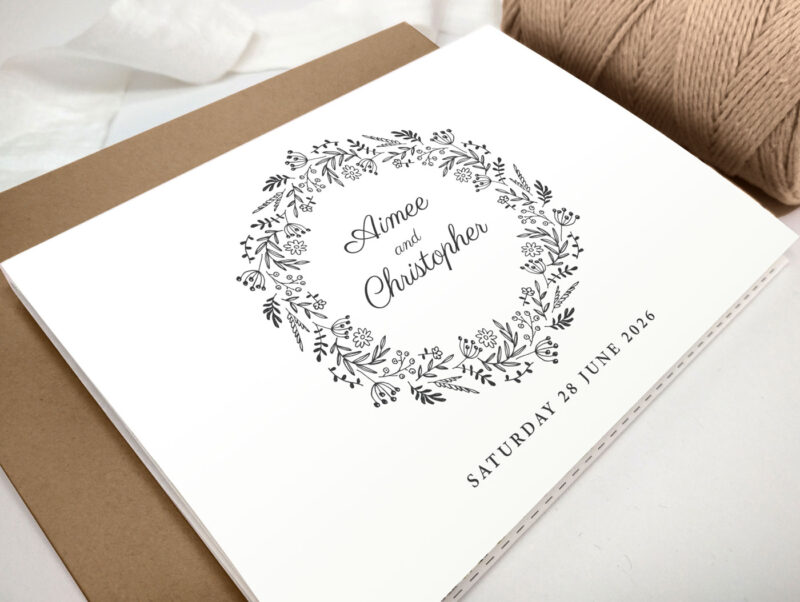 Rustic Concertia Wedding Invitation