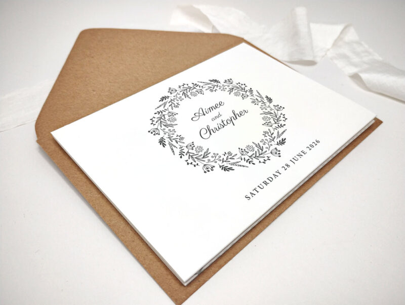 Rustic Concertia Wedding Invitation