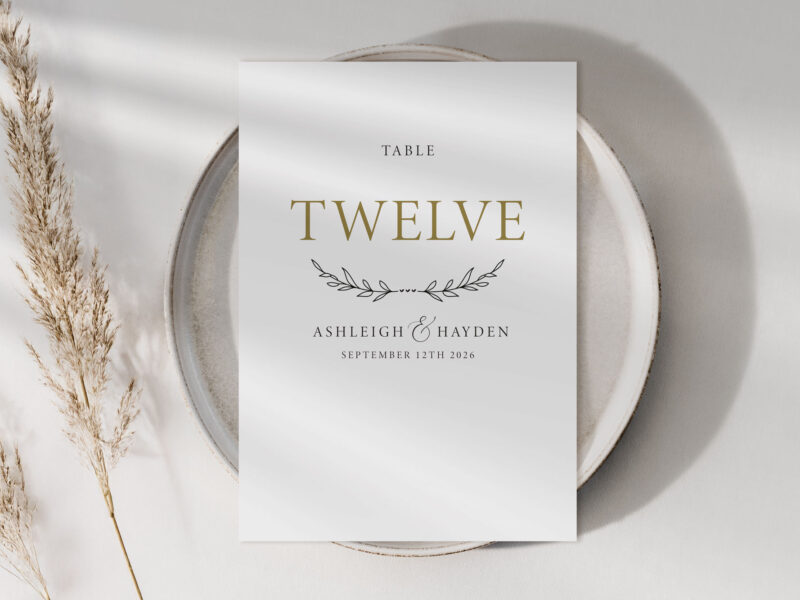 Rustic Wedding Menu