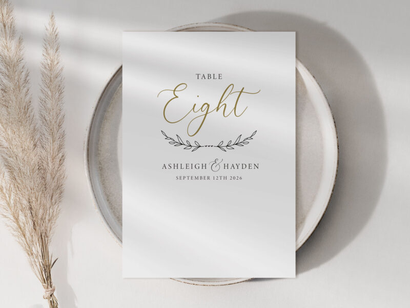 Rustic Wedding Menu