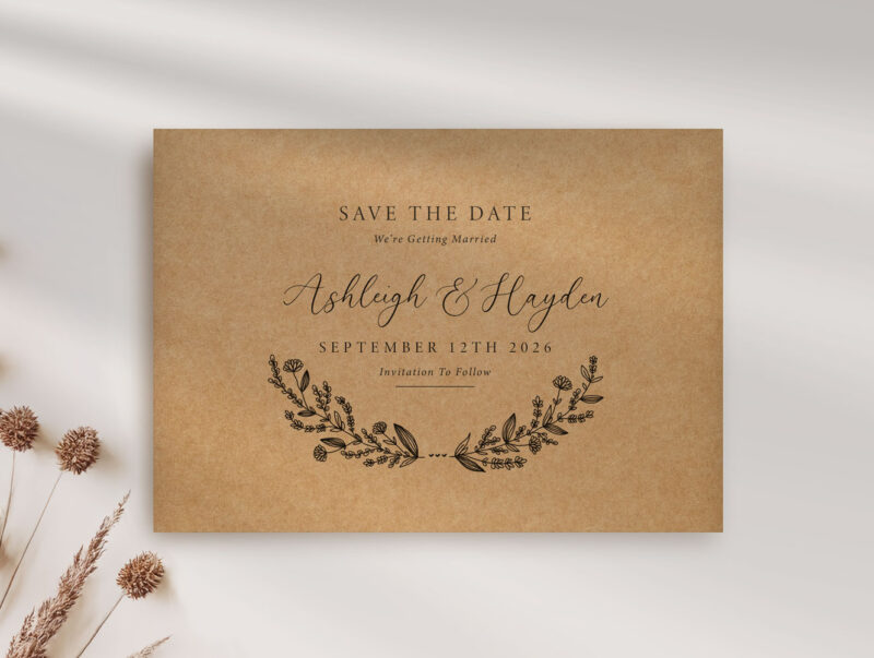 Rustic Wedding Save the Date