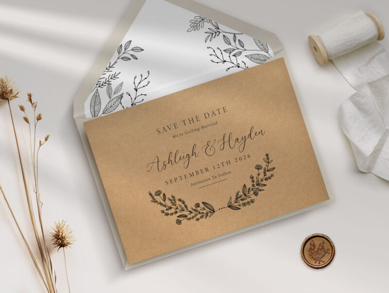 Rustic Wedding Save the Date