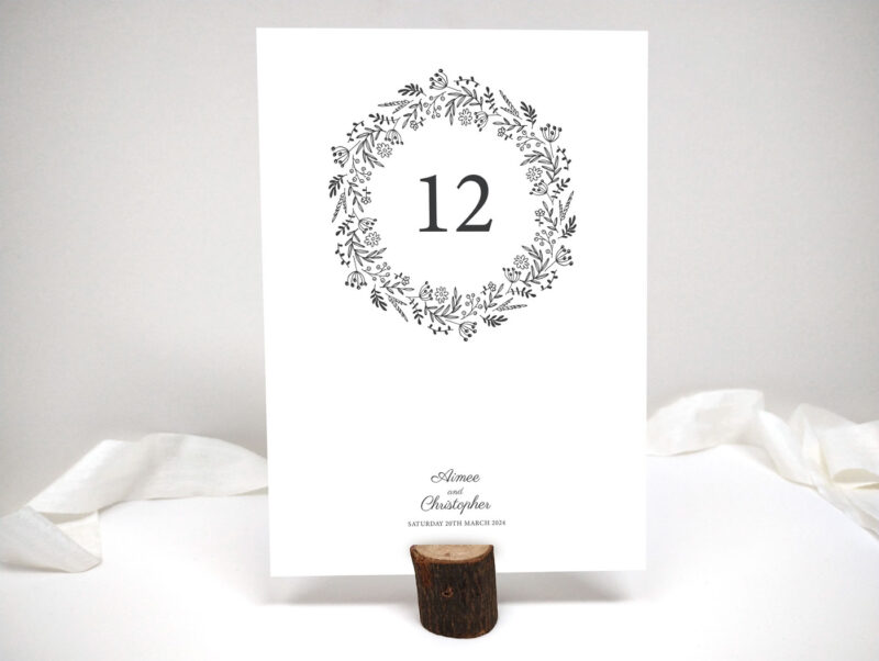 Rustic Wedding Table Name