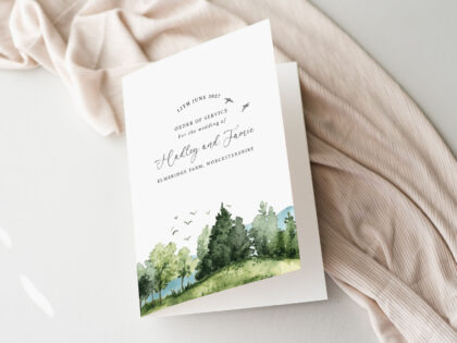 Woodland Wedding Order of Service