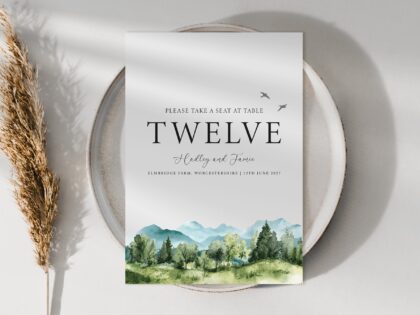 Woodland Wedding-Table Name