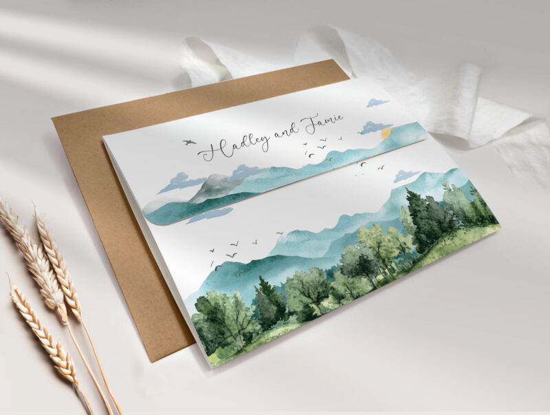 Woodland Wedding Trifold Invitation