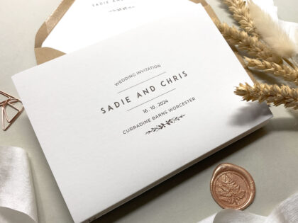 Country Concertina Wedding Invitation