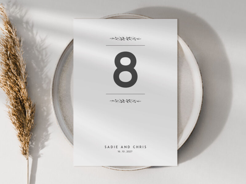 Country Wedding Table Name