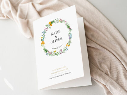 Wildflower Wedding Order of Service