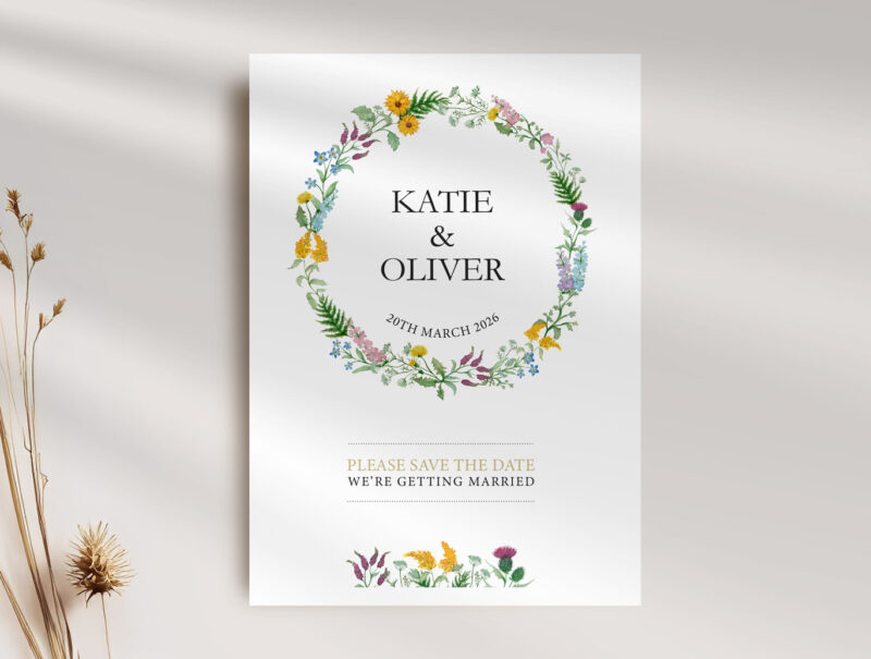 Wildflower Wedding Save the Date