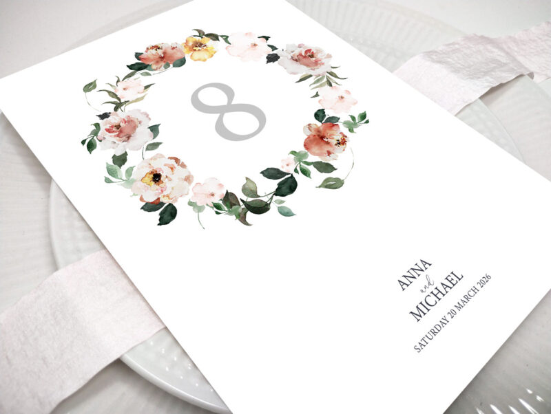 Floral Wedding Table Name