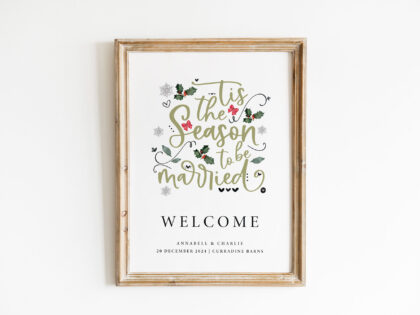 Winter Wedding Welcome Sign