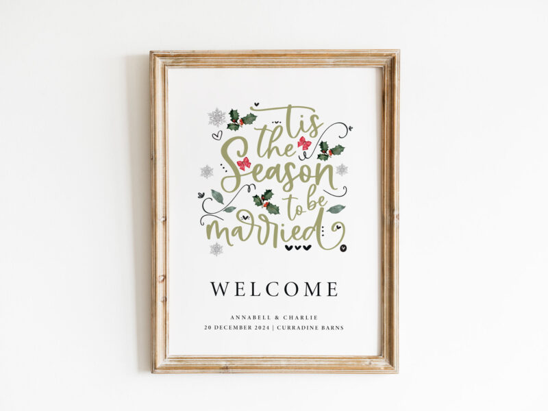 Winter Wedding Welcome Sign