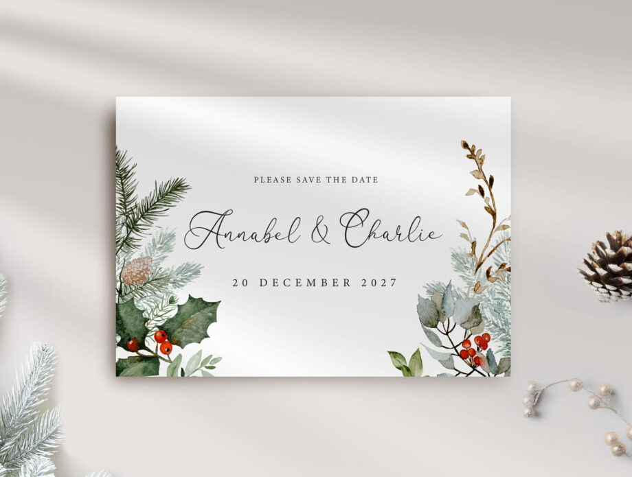 Winter Wedding Save the Date