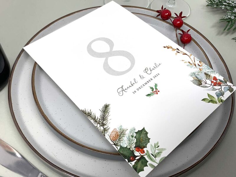 Winter Wedding Table Name