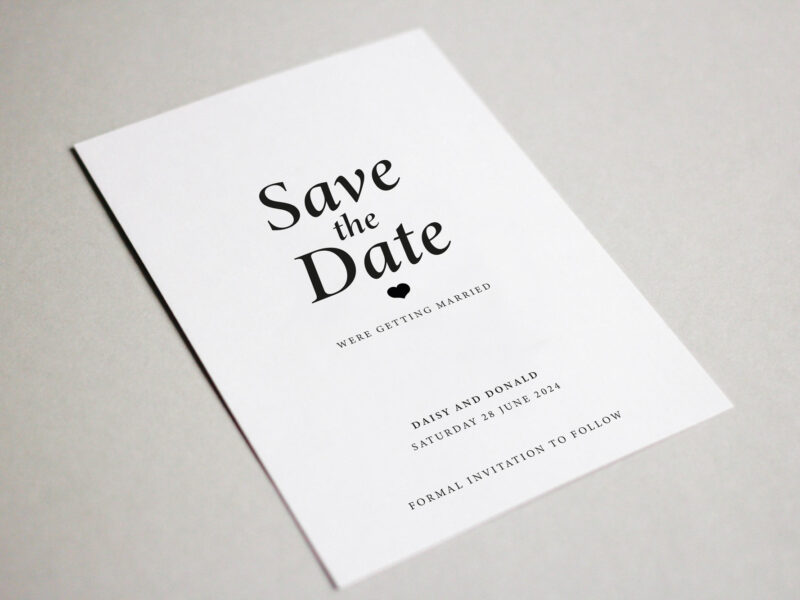 Heart Wedding Save the Date Card