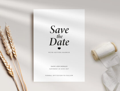 Heart Wedding Save the Date